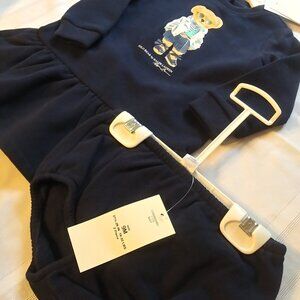 New Polo Ralph Lauren Polo Bear Babygirl fleece 2pc sz 24mths